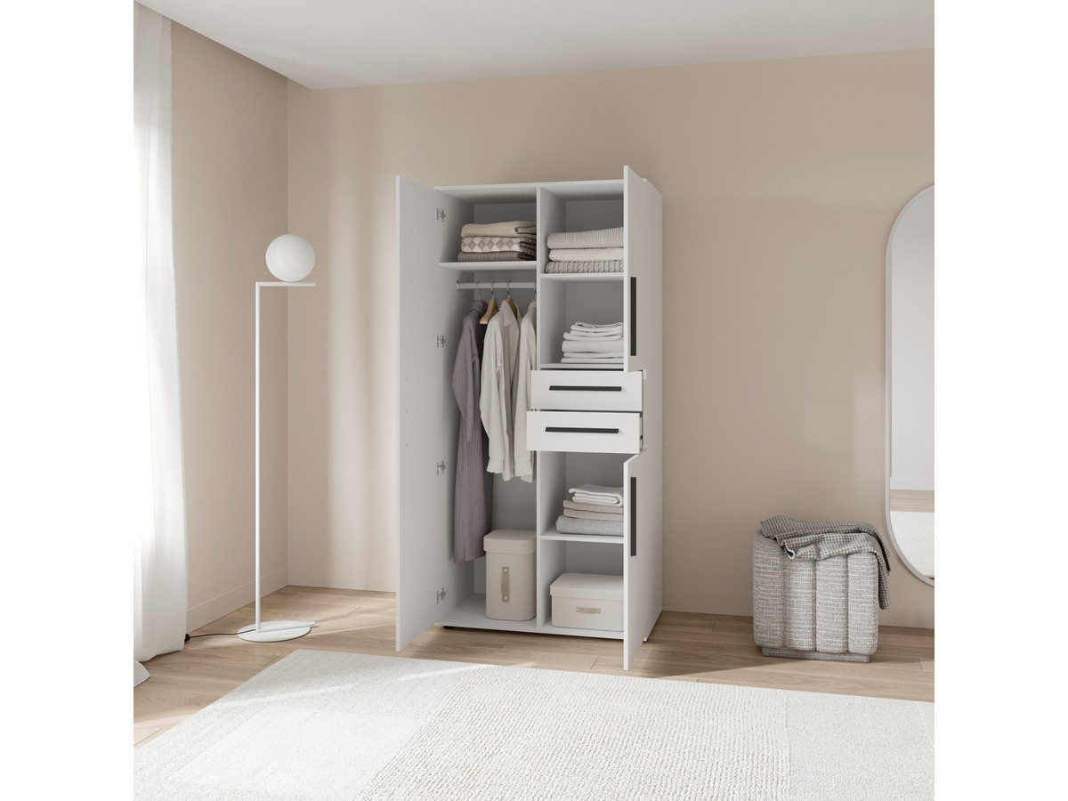VERSATIL - Armoire 3 portes 2 tiroirs 