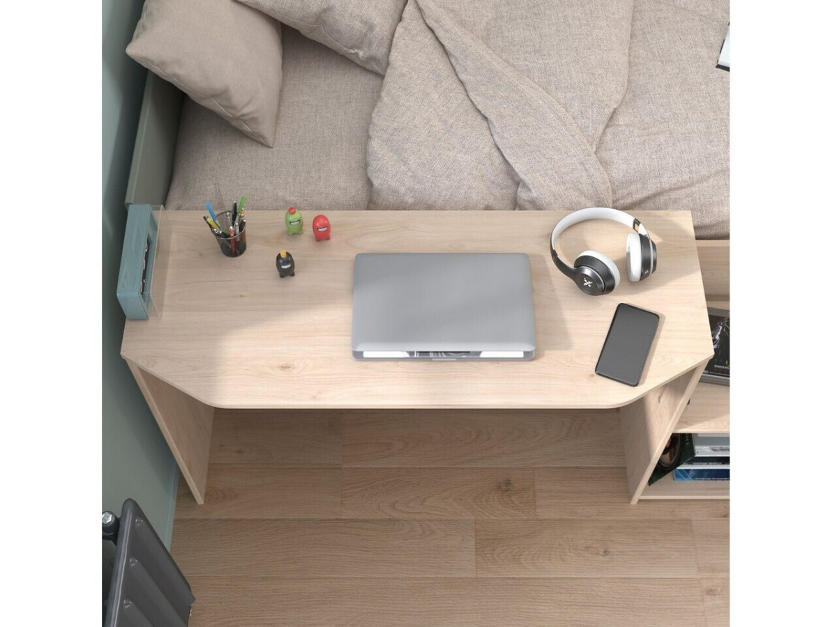 JADE - Lit combi pour couchage 90 cm avec bureau et rangement