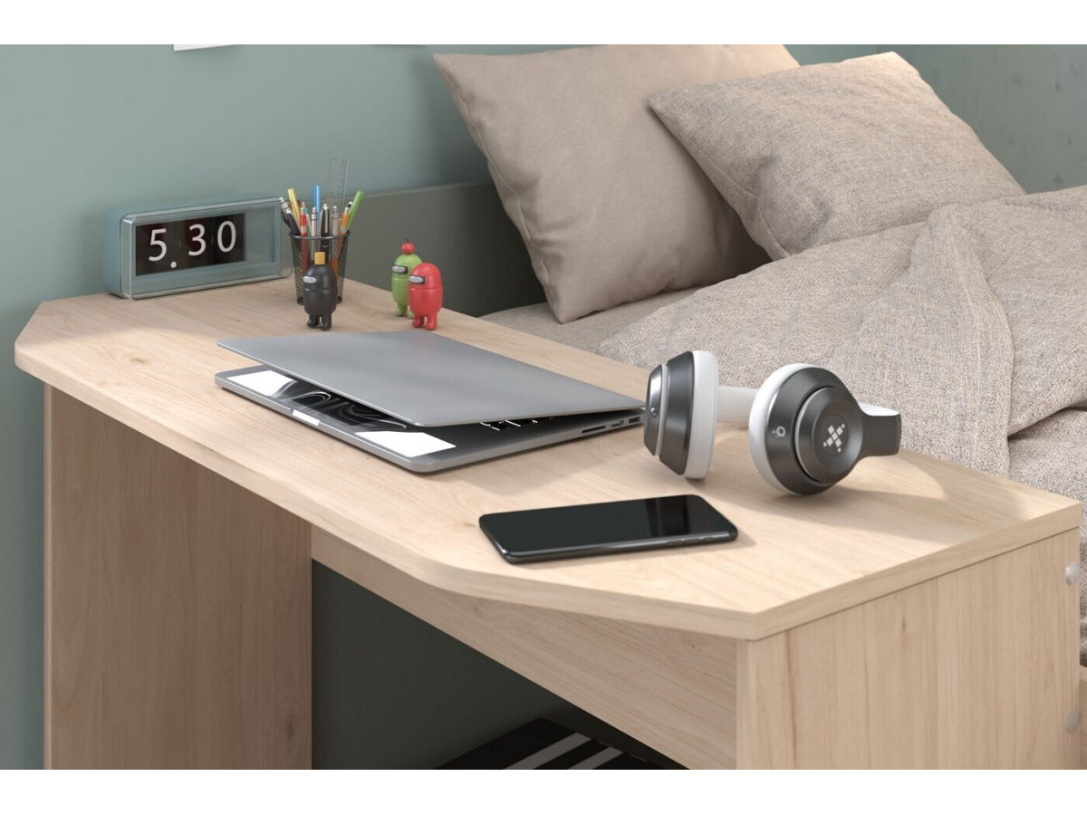 JADE - Lit combi pour couchage 90 cm avec bureau et rangement
