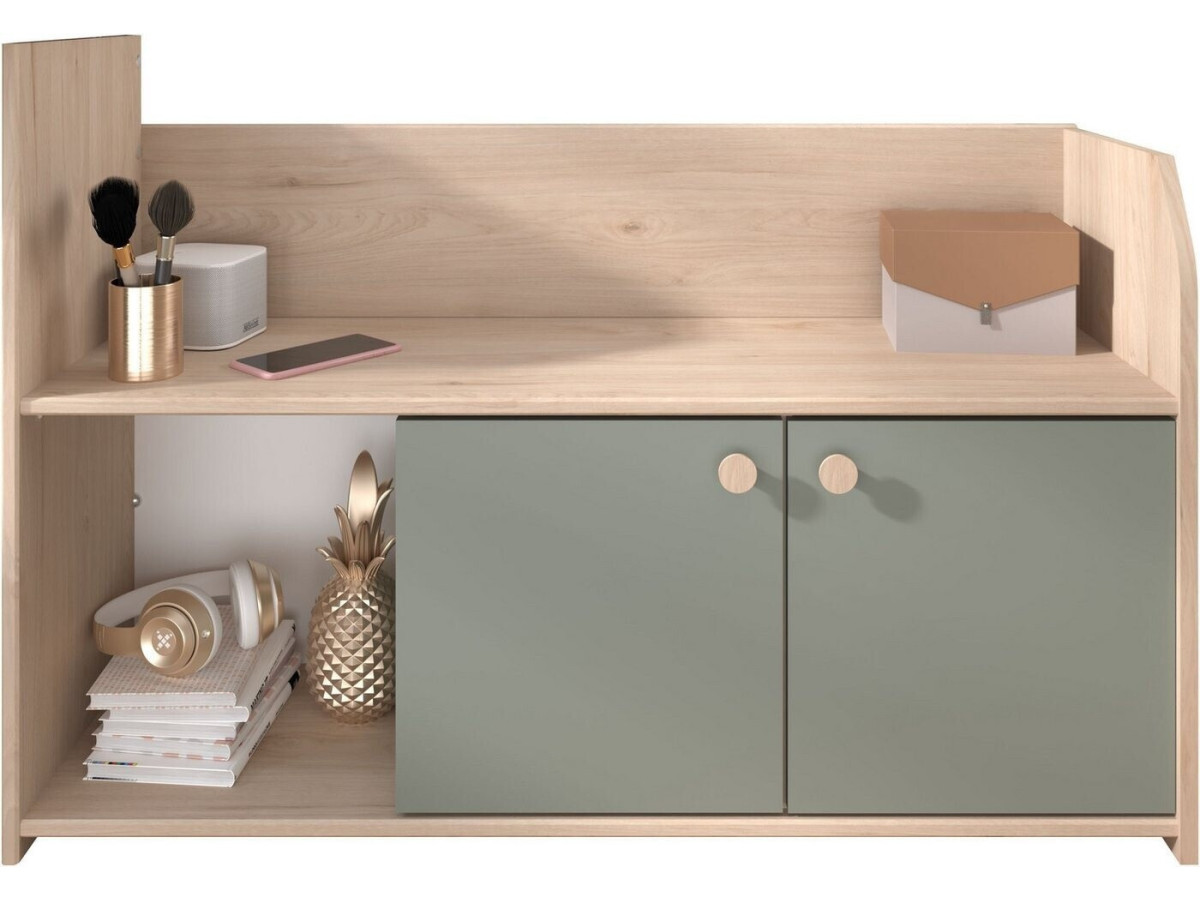 JADE - Lit combi pour couchage 90 cm avec bureau et rangement