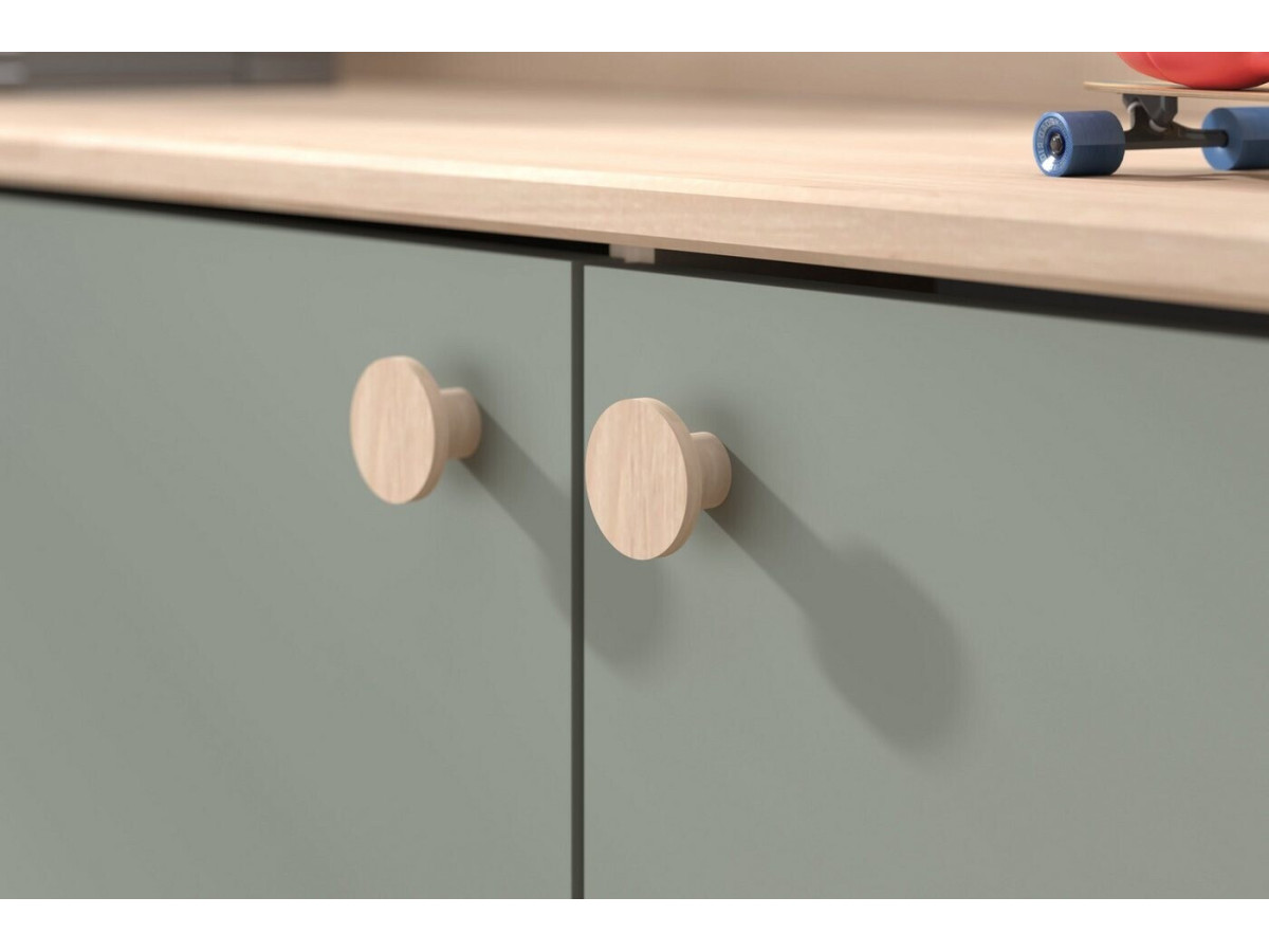 JADE - Lit combi pour couchage 90 cm avec bureau et rangement