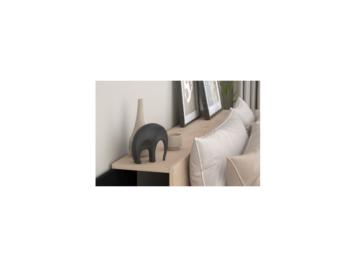 HORN - Lit pour couchage 140 cm avec tête de lit