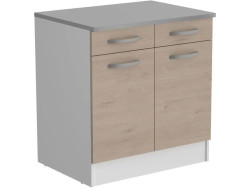 EKO - Meuble bas 2 portes 2 tiroirs 80 cm