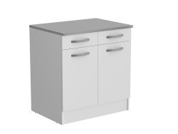 EKO - Meuble bas 2 portes 2 tiroirs 80 cm