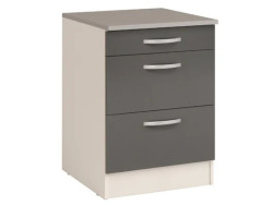 EKO - Meuble bas 1 tiroir 2 tiroirs cosserolier 60 cm