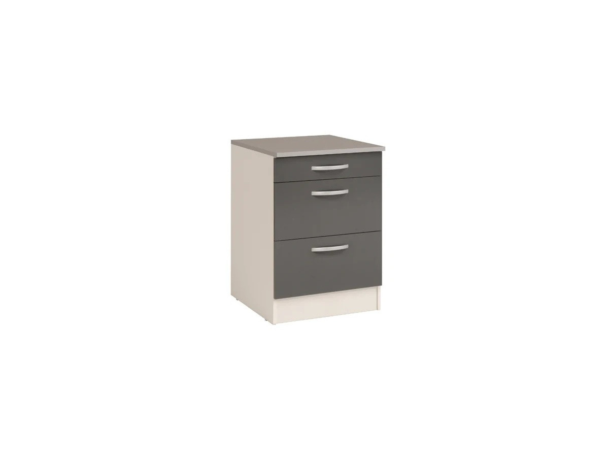 EKO - Meuble bas 1 tiroir 2 tiroirs cosserolier 60 cm