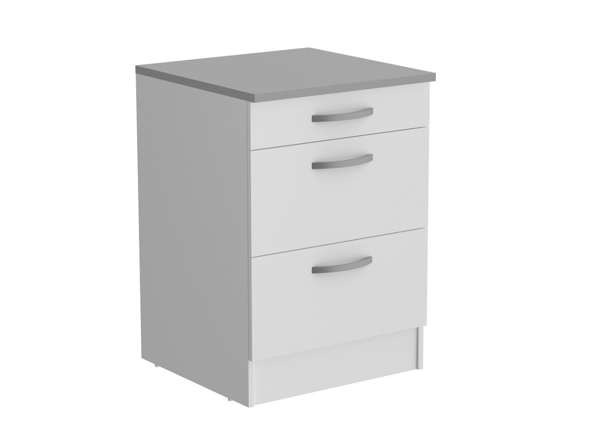 EKO - Meuble bas 1 tiroir 2 tiroirs cosserolier 60 cm