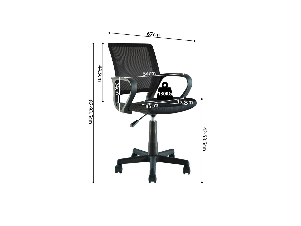PURA - Chaise de bureau noir