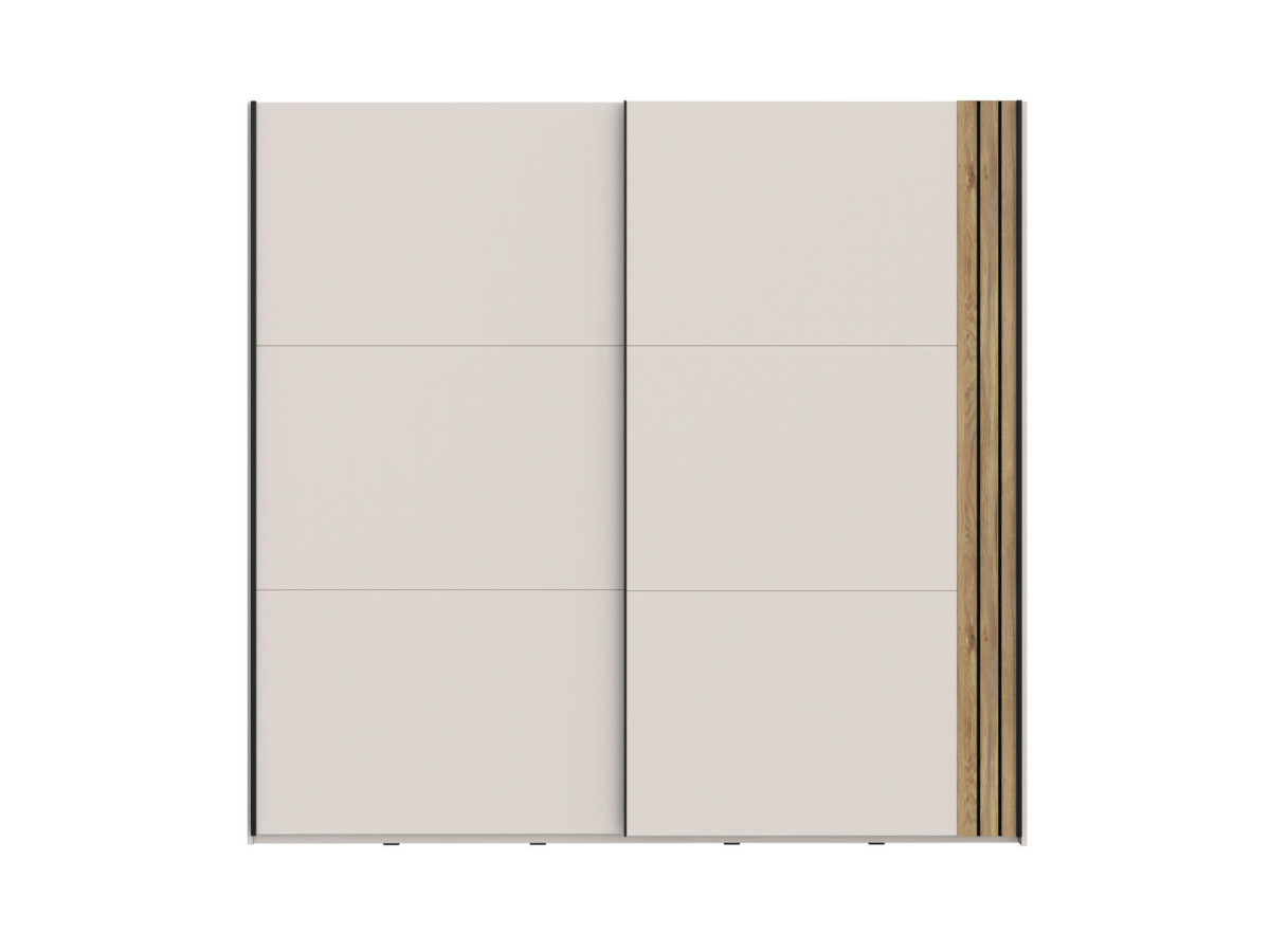 WAIKATO - Armoire 2 portes coulissantes imitation sable