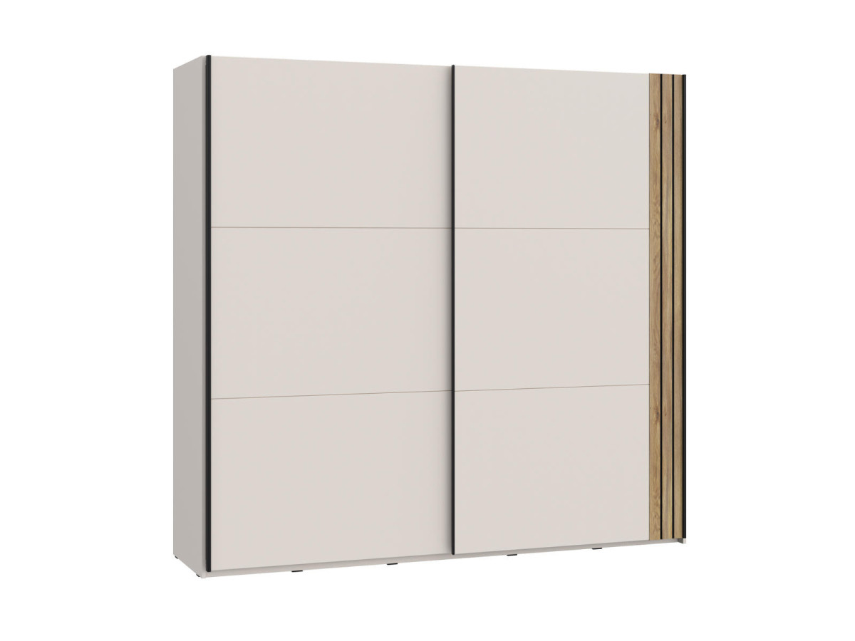 WAIKATO - Armoire 2 portes coulissantes imitation sable