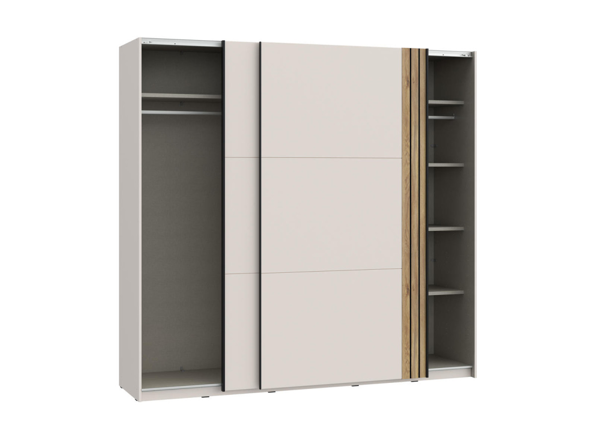 WAIKATO - Armoire 2 portes coulissantes imitation sable