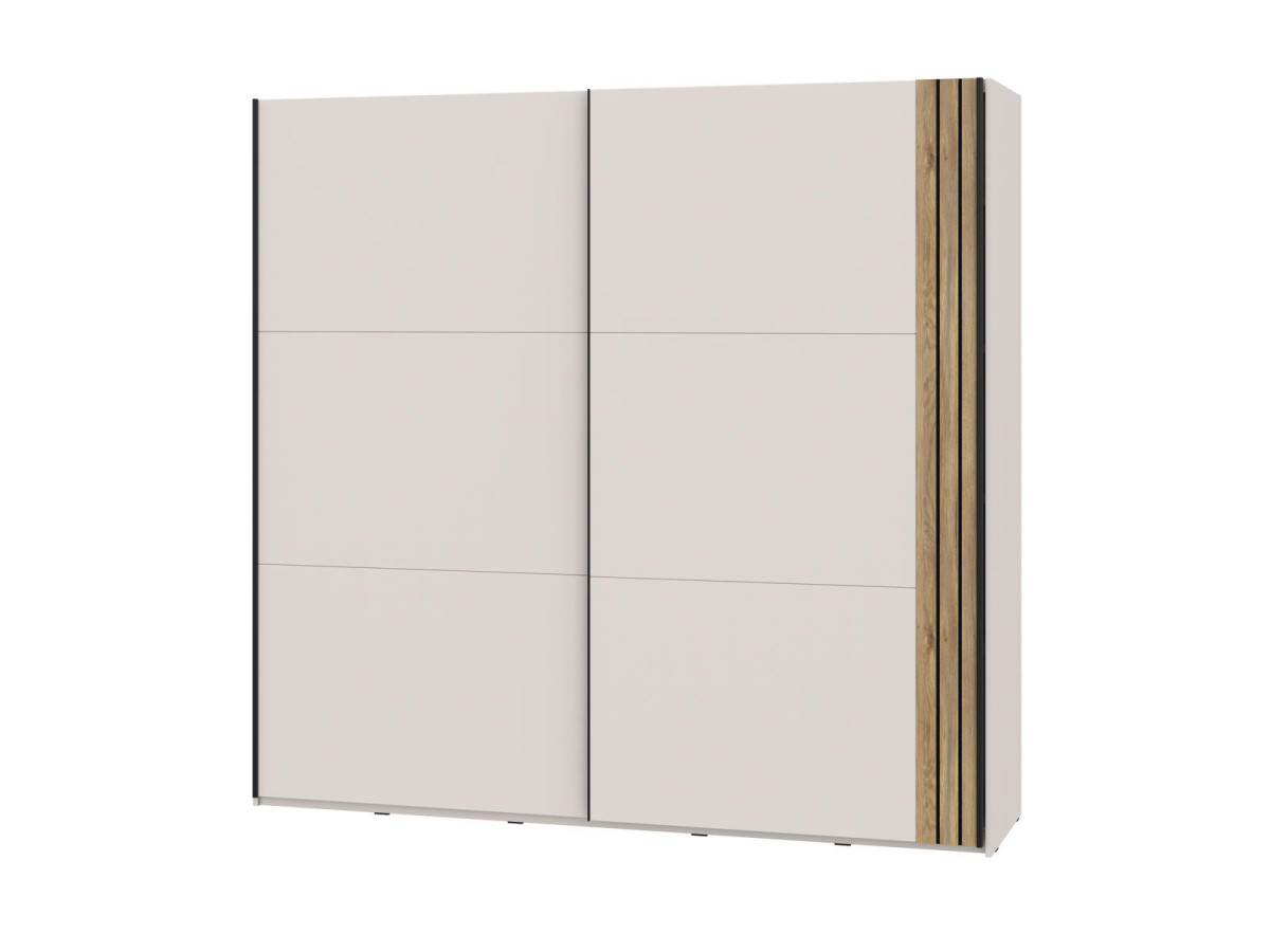 WAIKATO - Armoire 2 portes coulissantes imitation sable
