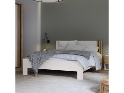 WAIKATO - Lit pour couchage 160x200 cm (sans matelas ni sommier) imitation sable