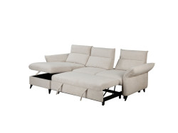 LUNARO - Canapé d'angle convertible, réversible avec coffre de rangement