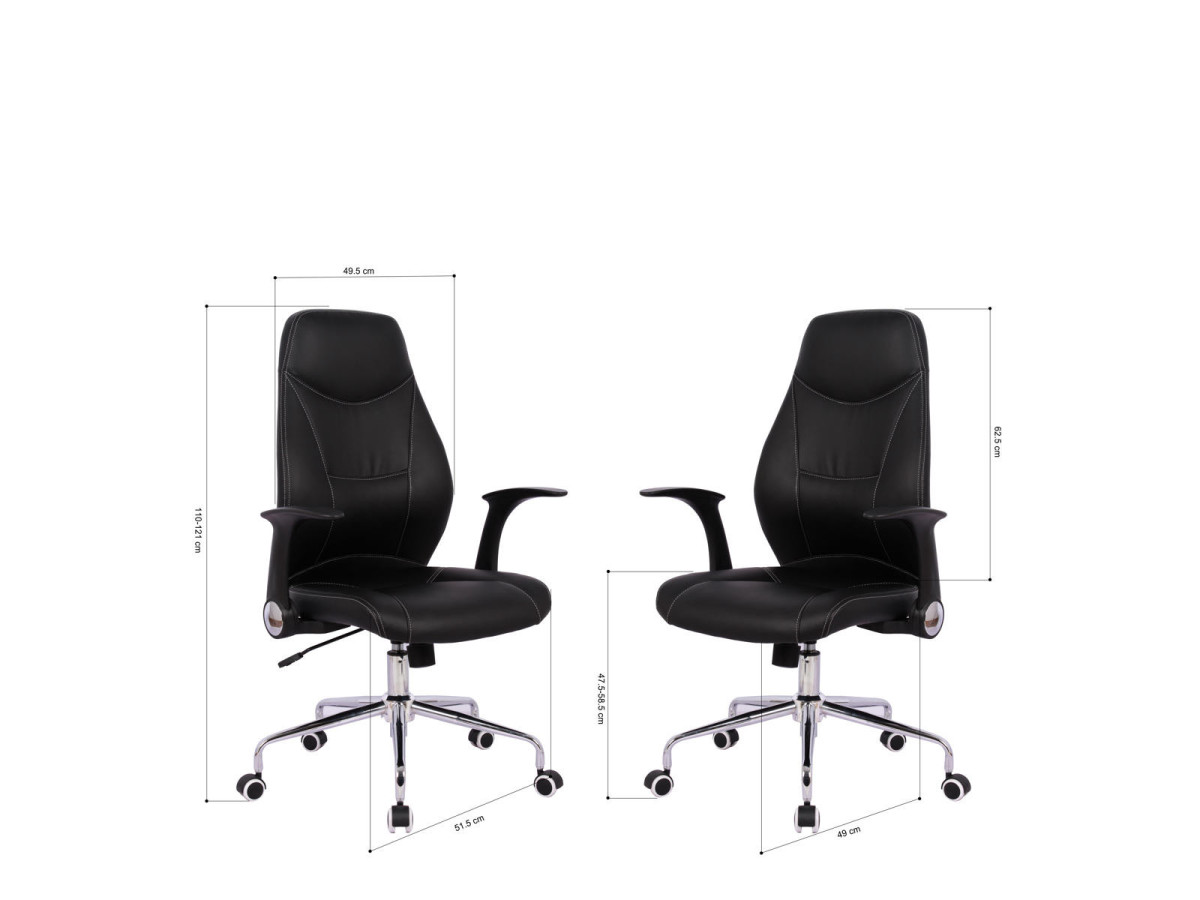 BRONTES - Fauteuil de bureau noir