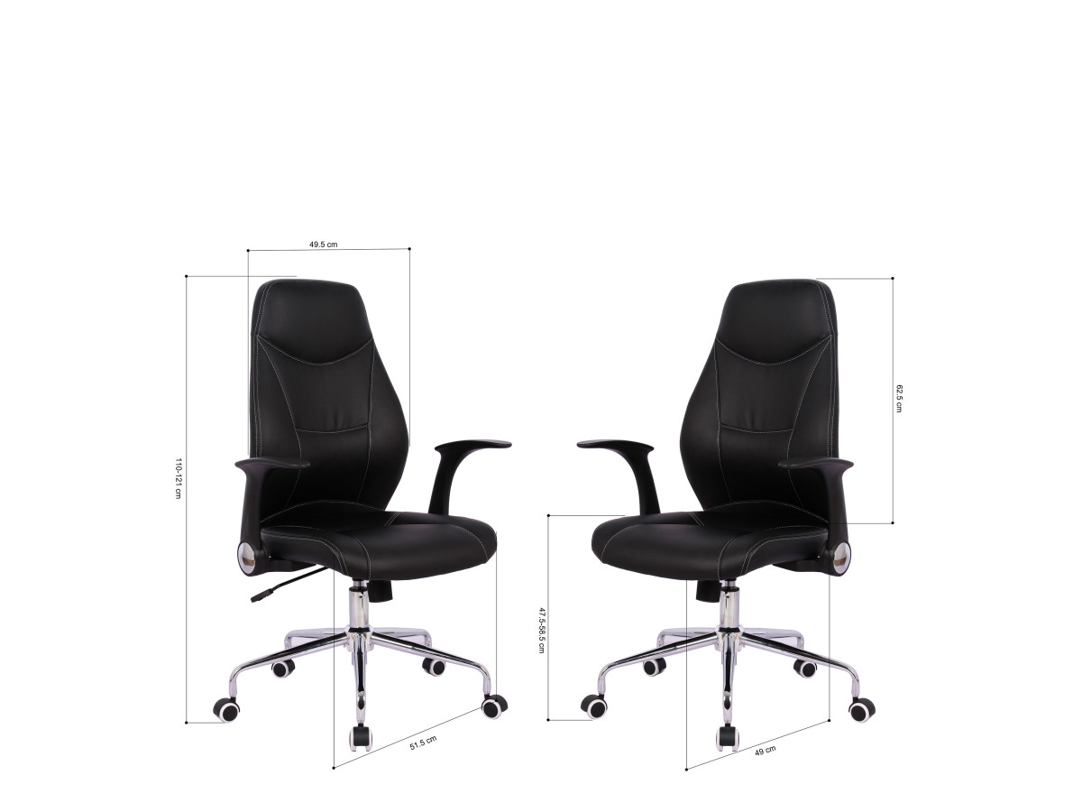 BRONTES - Fauteuil de bureau noir