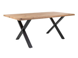 VALLANDRY - Table de séjour 220 cm pieds X