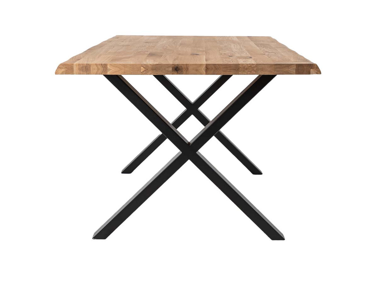VALLANDRY - Table de séjour 220 cm pieds X