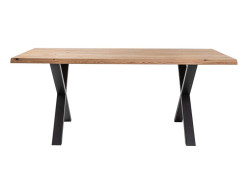 VALLANDRY - Table de séjour 180 cm pieds X