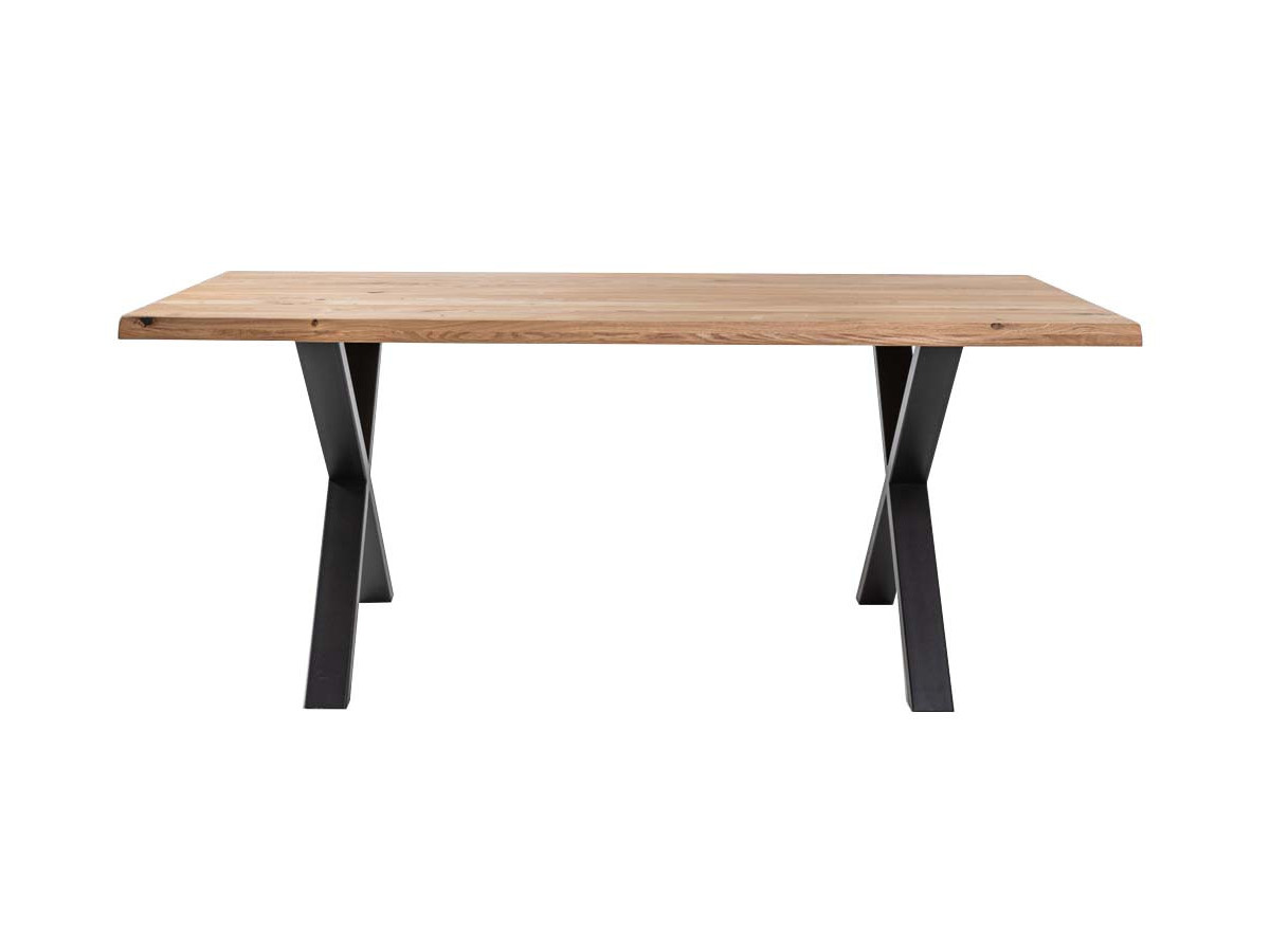 VALLANDRY - Table de séjour 180 cm pieds X