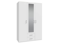 ECONOBOX 2 - Armoire 3 portes 1 miroir 2 tiroirs