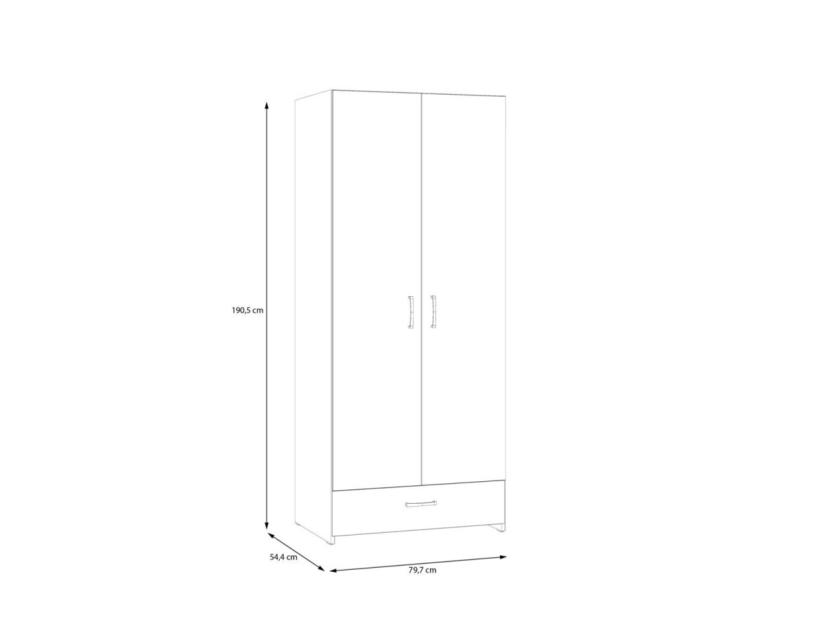 ECONOBOX  - Armoire 2 portes 1 tiroir