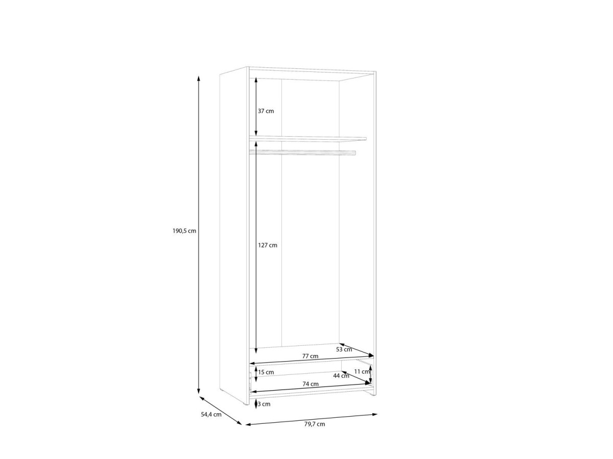 ECONOBOX  - Armoire 2 portes 1 tiroir