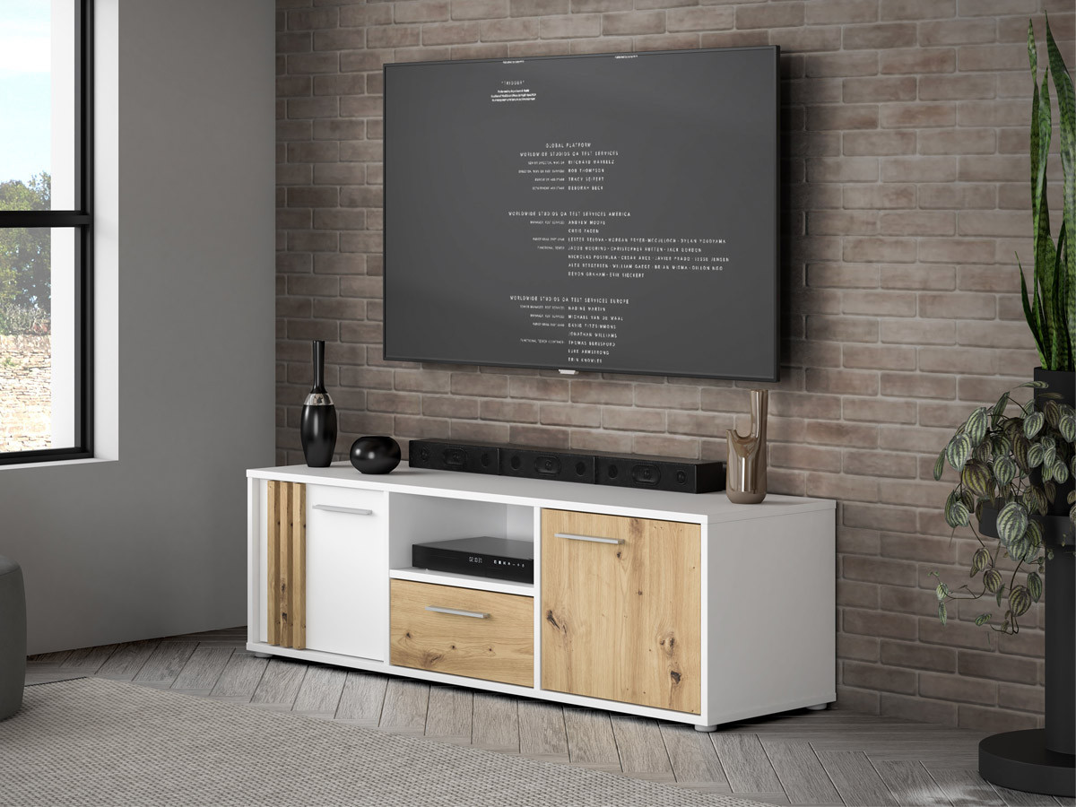 CARDIGAN - Meuble TV-Hifi 2 portes 1 tiroir 1 niche