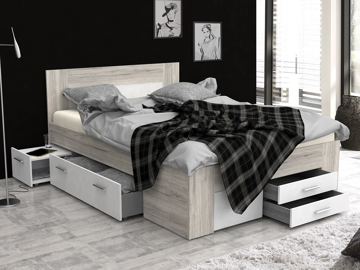 UDINE - Lit pour couchage 140x200 