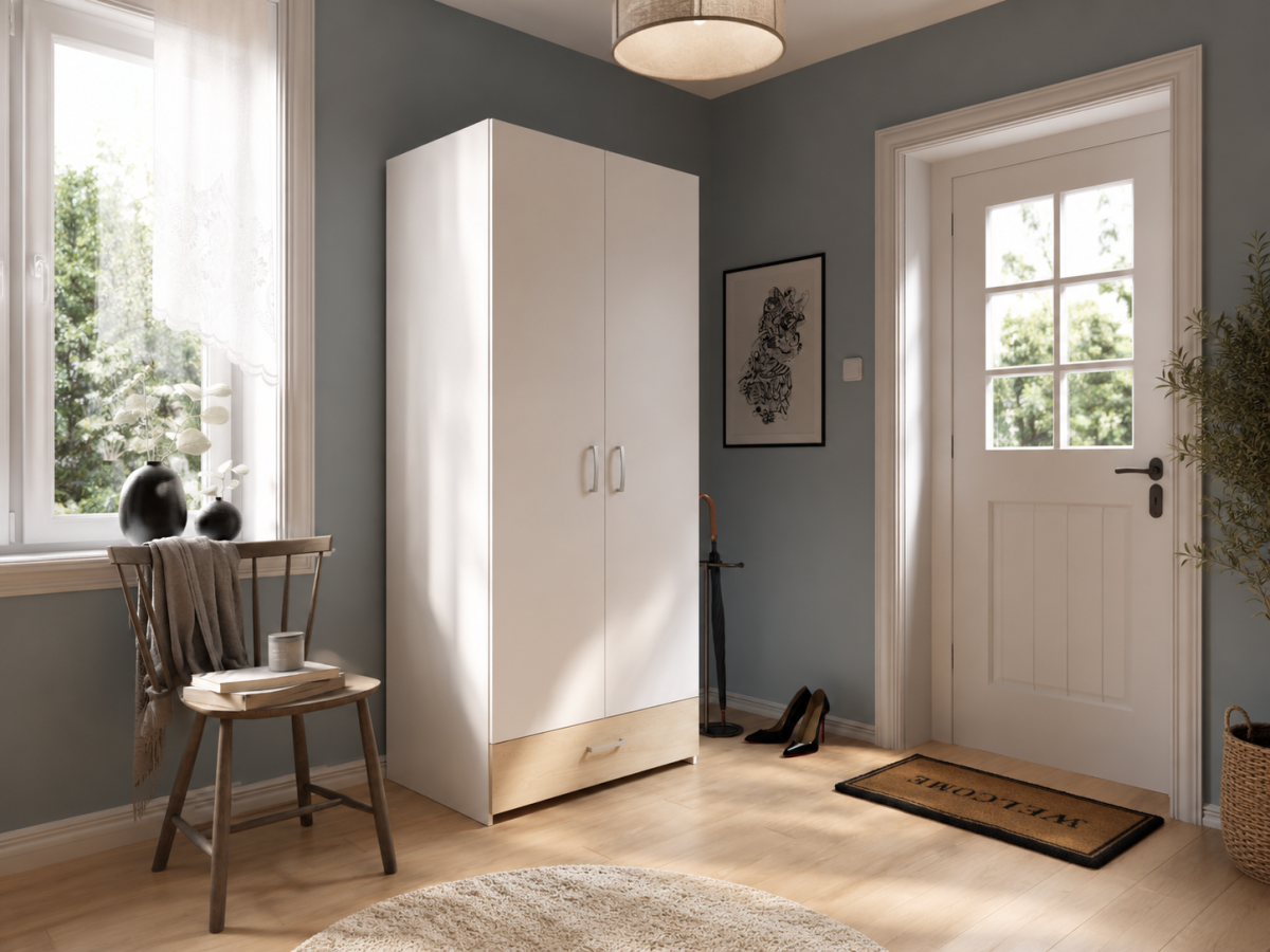 ECONOBOX  - Armoire 2 portes 1 tiroir 