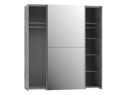 KAIKAIS - Armoire 2 portes coulissantes (1 avec miroir)