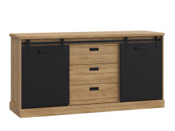 KASZIMIRO - Buffet 2 portes coulissantes 3 tiroirs