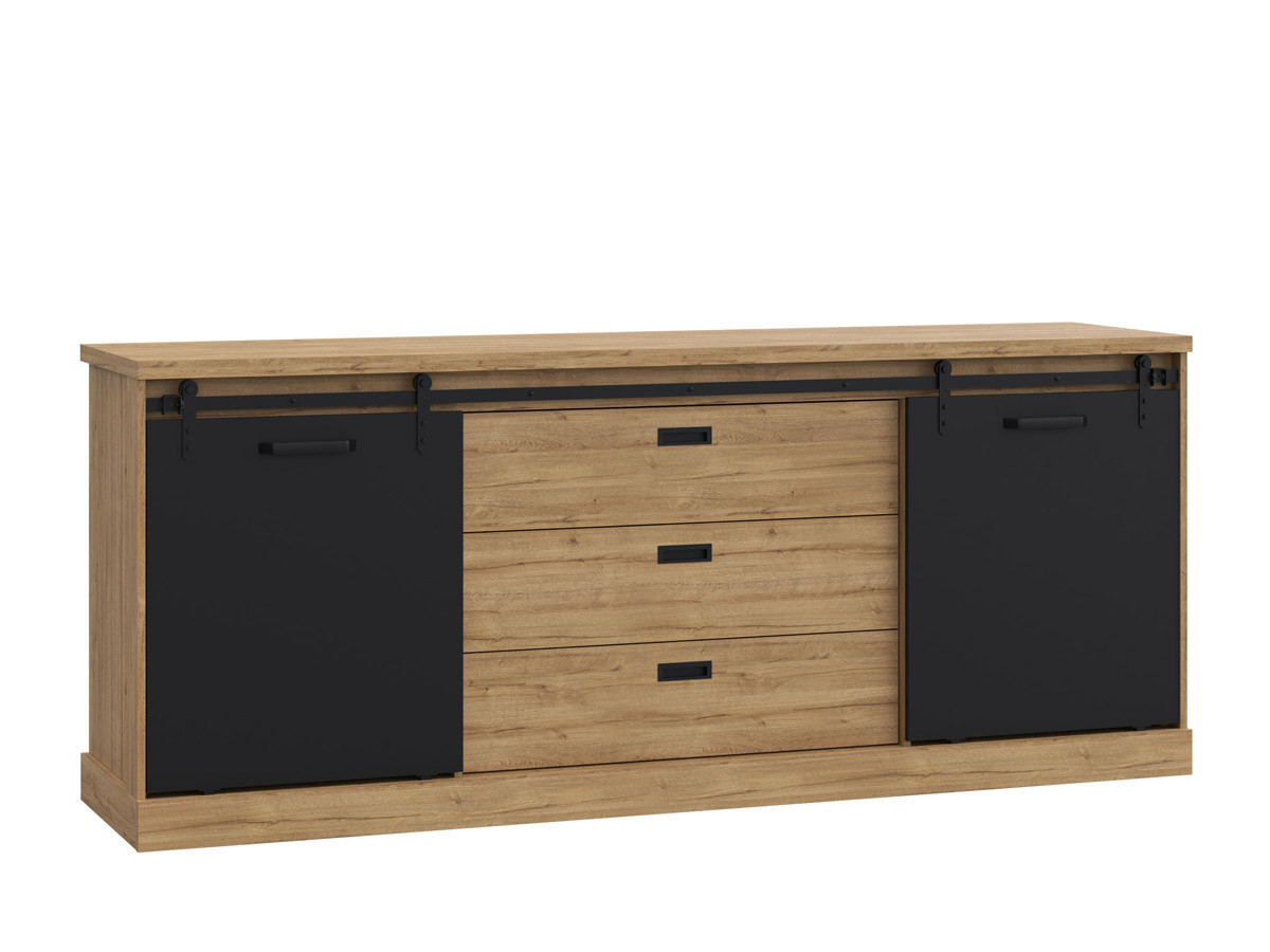 KASZIMIRO - Buffet 2 portes coulissantes 3 tiroirs