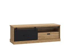 KASZIMIRO - Meuble TV-Hifi 1 porte coulissante 1 tiroir 1 niche 