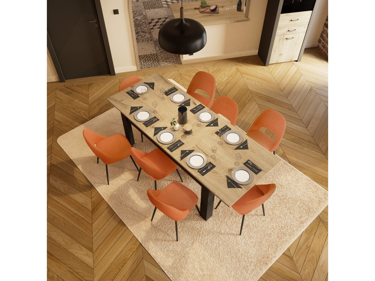 AIMABLE - Chaise de séjour orange