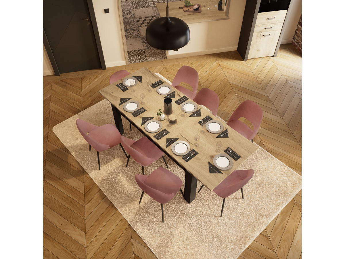AIMABLE - Chaise de séjour rose
