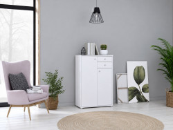 TEMPRA - Meuble d'appoint 2 portes 2 tiroirs