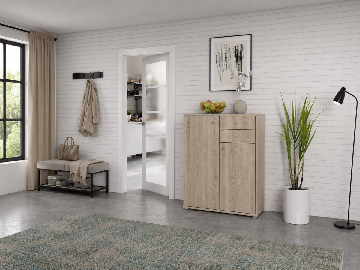 TEMPRA - Meuble d'appoint 2 portes 2 tiroirs