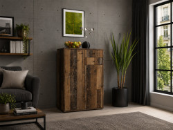 TEMPRA - Meuble d'appoint 2 portes 2 tiroirs