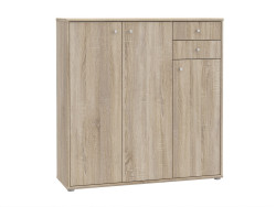 TEMPRA - Meuble d'appoint 3 portes 2 tiroirs