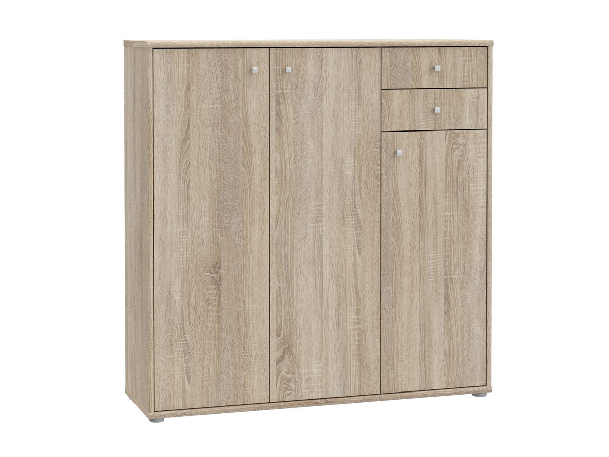 TEMPRA - Meuble d'appoint 3 portes 2 tiroirs