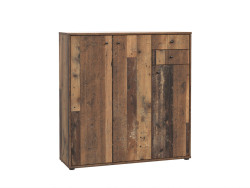 TEMPRA - Meuble d'appoint 3 portes 2 tiroirs