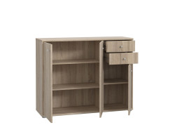 TEMPRA - Meuble d'appoint 3 portes 2 tiroirs