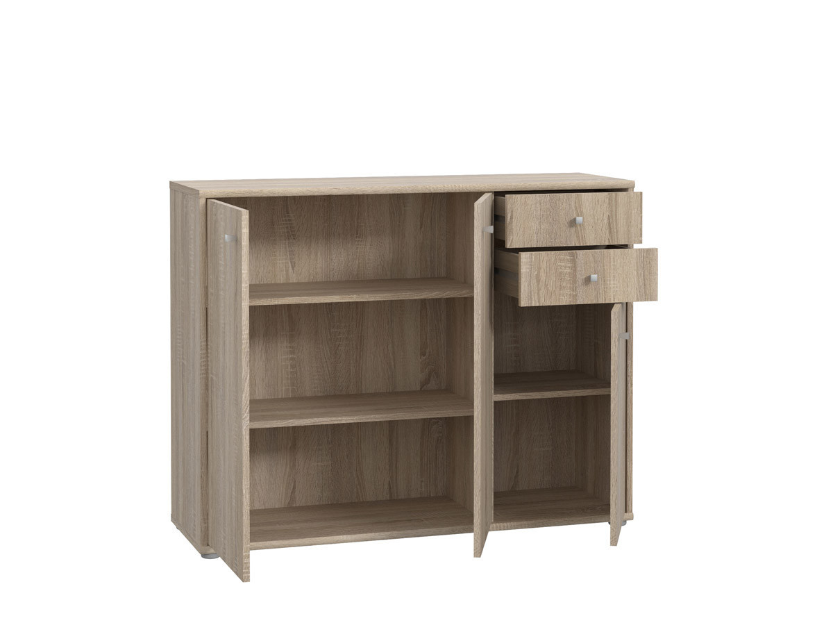 TEMPRA - Meuble d'appoint 3 portes 2 tiroirs