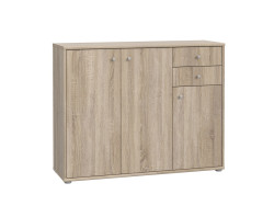 TEMPRA - Meuble d'appoint 3 portes 2 tiroirs