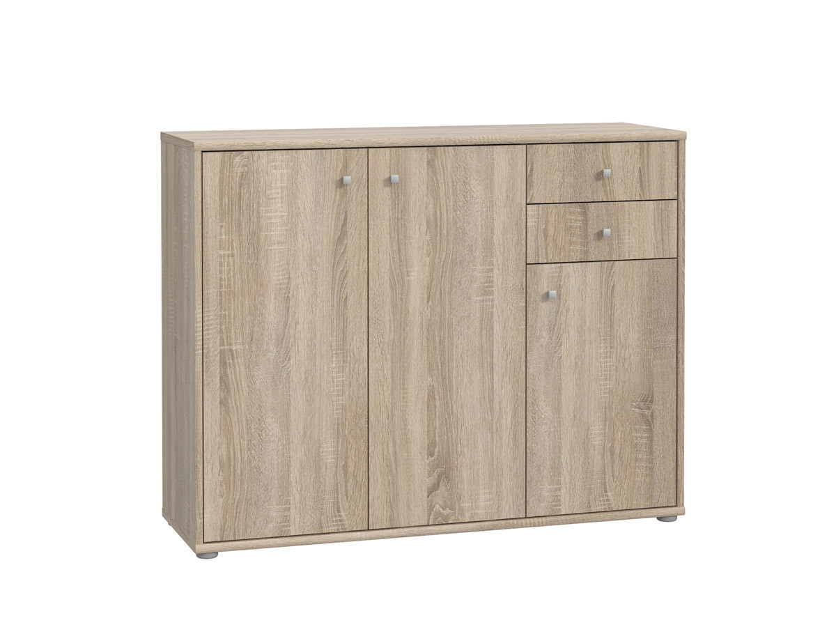 TEMPRA - Meuble d'appoint 3 portes 2 tiroirs