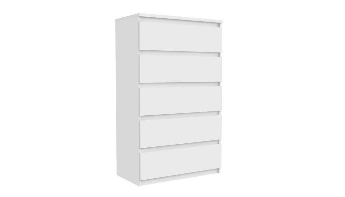 CHILI - Commode 5 tiroirs blanc