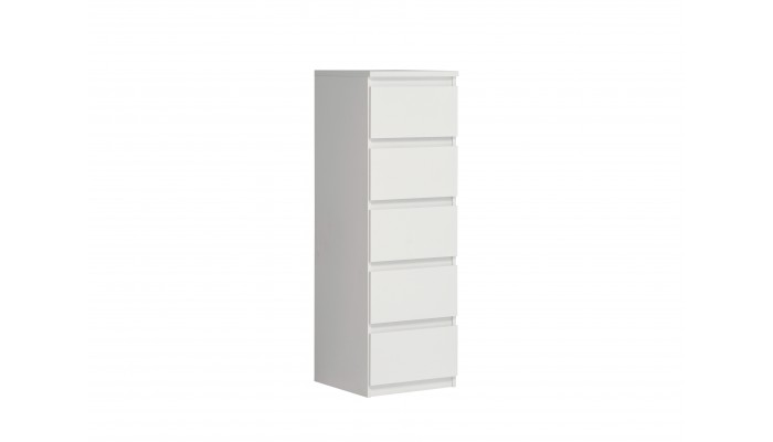 CHILI - Commode 5 tiroirs blanc L41