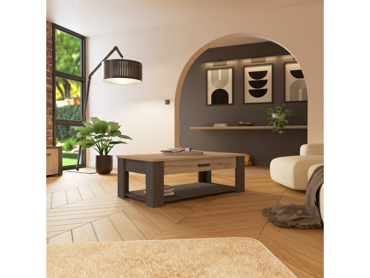 AUBRAC - Table basse 1 tiroir 