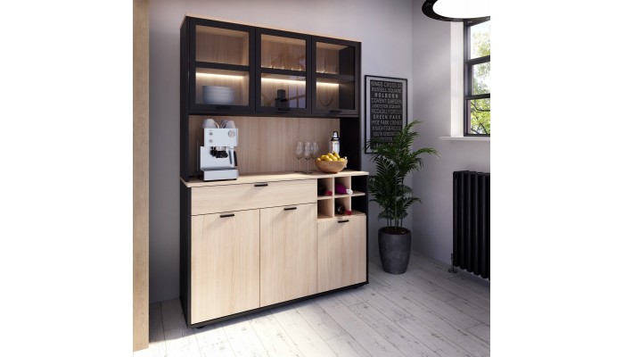 MALEK - Buffet de cuisine 3 portes 1...